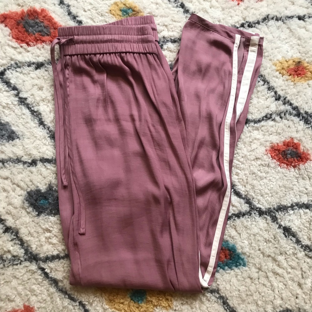 Blush Pink Silky American Eagle Track Pants